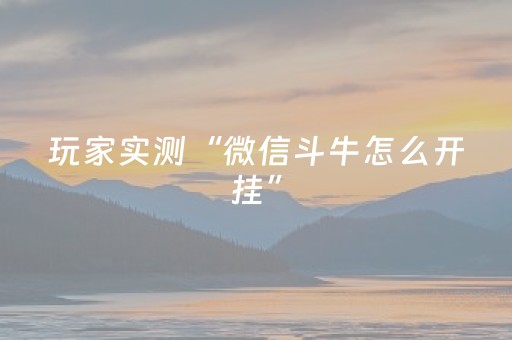 玩家实测“微信斗牛怎么开挂”（详细透视教程）-哔哩哔哩