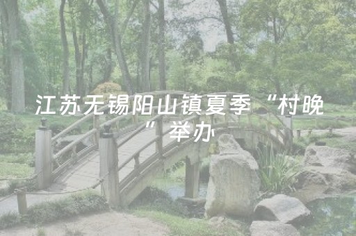 江苏无锡阳山镇夏季“村晚”举办
