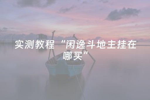 实测教程“闲逸斗地主挂在哪买”（详细透视教程）-哔哩哔哩