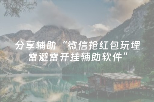 分享辅助“微信抢红包玩埋雷避雷开挂辅助软件”（详细透视教程）-哔哩哔哩