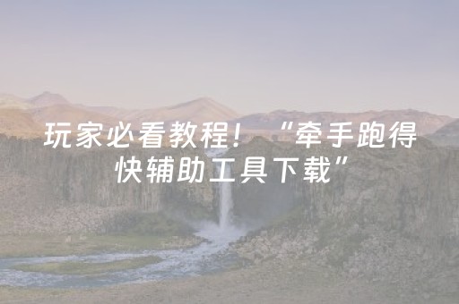 玩家必看教程！“牵手跑得快辅助工具下载”（详细开挂教程）-哔哩哔哩