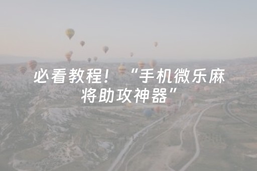 今日实测“微乐棋牌透牌器”（详细透视教程）-哔哩哔哩