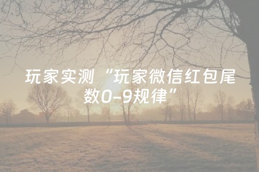 玩家实测“玩家微信红包尾数0-9规律”（详细透视教程）-哔哩哔哩