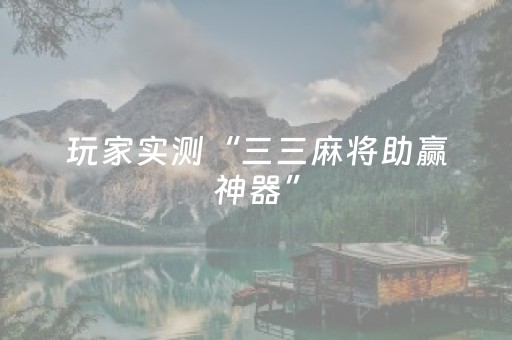 玩家实测“三三麻将助赢神器”（详细透视教程）-哔哩哔哩