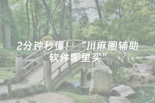 2分钟秒懂！“川麻圈辅助软件哪里买”（详细透视教程）-哔哩哔哩