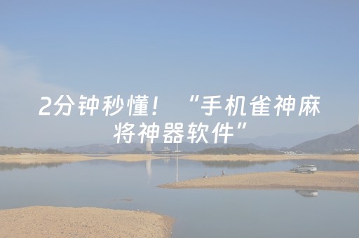 2分钟秒懂！“手机雀神麻将神器软件”（详细辅助教程）-哔哩哔哩