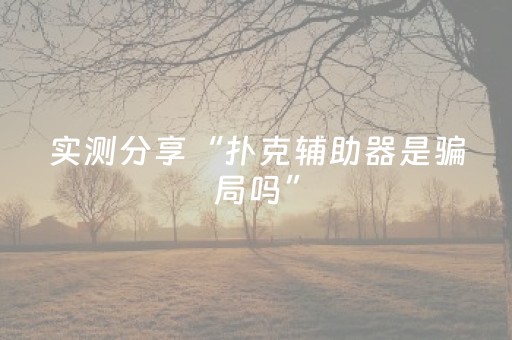 实测分享“扑克辅助器是骗局吗”（详细透视教程）-哔哩哔哩