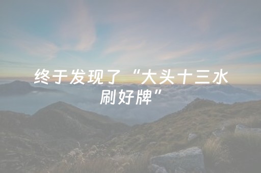 终于发现了“大头十三水刷好牌”（详细透视教程）-哔哩哔哩