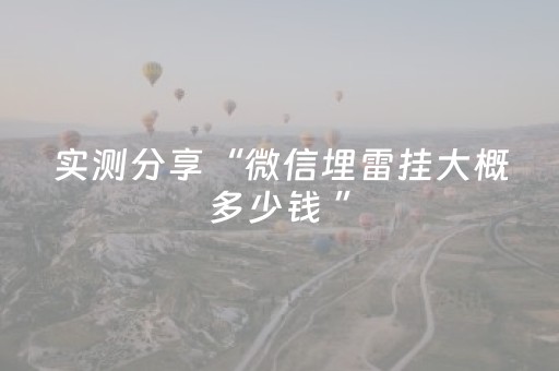 实测分享“微信埋雷挂大概多少钱 ”（详细透视教程）-哔哩哔哩