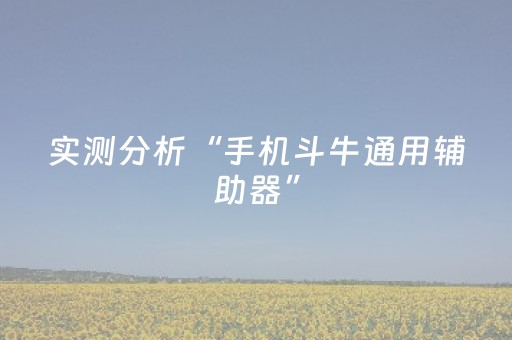 实测分析“手机斗牛通用辅助器”（详细辅助教程）-哔哩哔哩