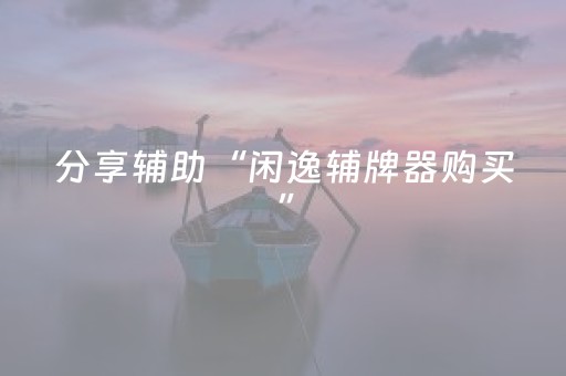 分享辅助“闲逸辅牌器购买”（详细透视教程）-哔哩哔哩