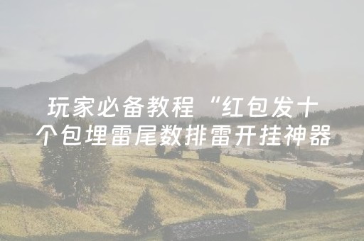 玩家必备教程“红包发十个包埋雷尾数排雷开挂神器”（详细透视教程）-哔哩哔哩