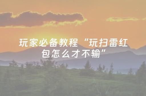 玩家必备教程“玩扫雷红包怎么才不输”（详细透视教程）-哔哩哔哩