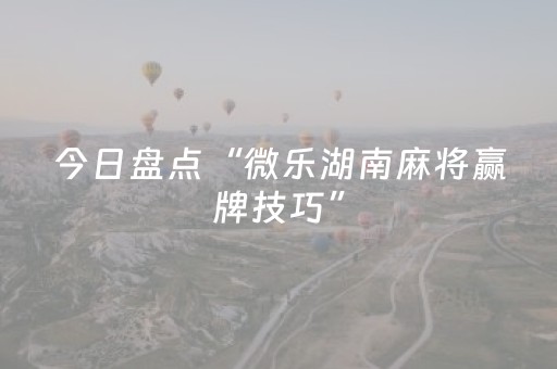 今日盘点“微乐湖南麻将赢牌技巧”（详细开挂教程）-哔哩哔哩