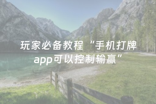 玩家必备教程“手机打牌app可以控制输赢”（详细透视教程）-哔哩哔哩