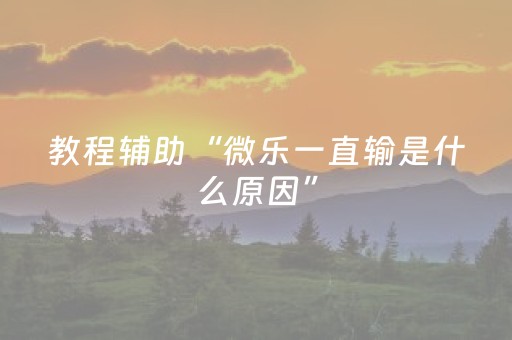 教程辅助“微乐一直输是什么原因”（详细透视教程）-哔哩哔哩