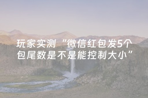 玩家实测“微信红包发5个包尾数是不是能控制大小”（详细透视教程）-哔哩哔哩