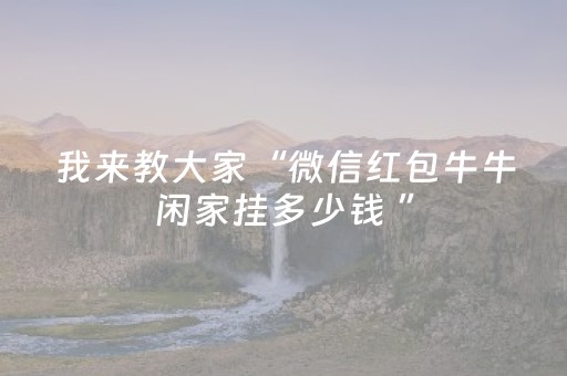 我来教大家“微信红包牛牛闲家挂多少钱 ”（详细透视教程）-哔哩哔哩