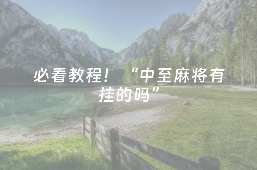 必看教程！“中至麻将有挂的吗”（详细透视教程）-哔哩哔哩