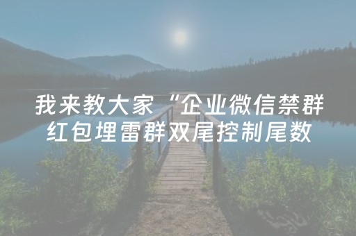 我来教大家“企业微信禁群红包埋雷群双尾控制尾数辅助软件”（详细透视教程）-哔哩哔哩