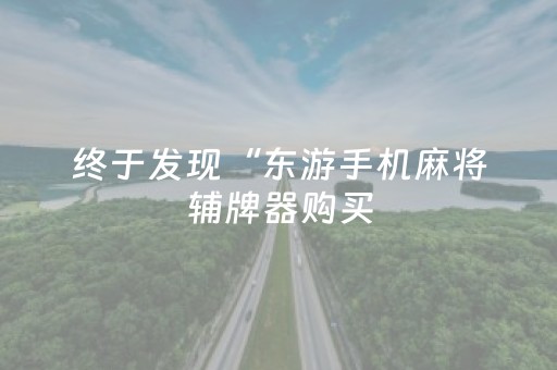 终于发现“东游手机麻将辅牌器购买（助赢神器通用版）
