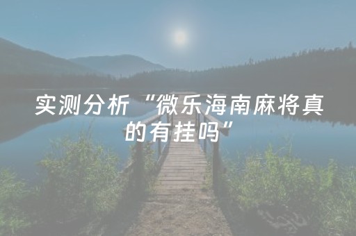 实测分析“微乐海南麻将真的有挂吗”（详细透视教程）-哔哩哔哩