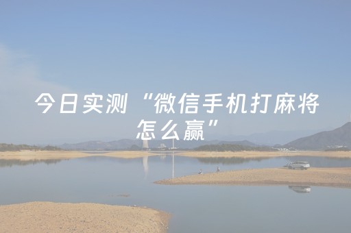 今日实测“微信手机打麻将怎么赢”（详细开挂教程）-哔哩哔哩
