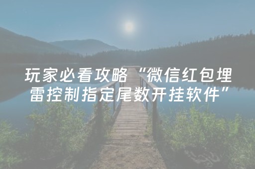 玩家必看攻略“微信红包埋雷控制指定尾数开挂软件”（详细透视教程）-哔哩哔哩