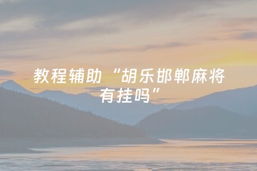 教程辅助“胡乐邯郸麻将有挂吗”（详细透视教程）-哔哩哔哩