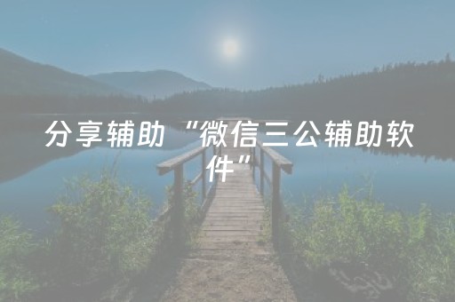 分享辅助“微信三公辅助软件”（详细透视教程）-哔哩哔哩