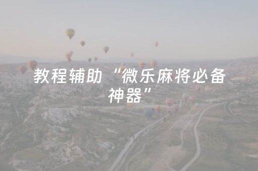 教程辅助“微乐麻将必备神器”（详细透视教程）-哔哩哔哩