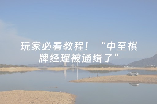 玩家必看教程！“中至棋牌经理被通缉了”（详细开挂教程）-哔哩哔哩