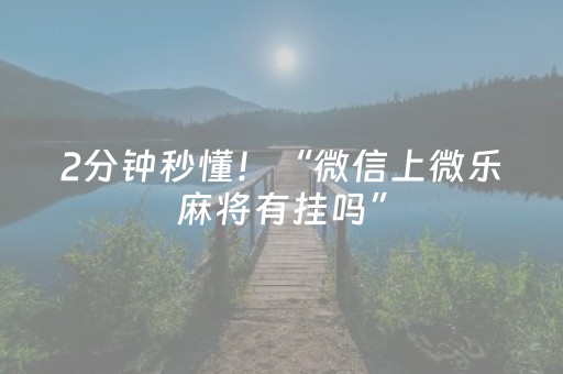2分钟秒懂！“微信上微乐麻将有挂吗”（详细透视教程）-哔哩哔哩