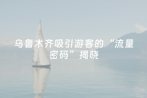 乌鲁木齐吸引游客的“流量密码”揭晓
