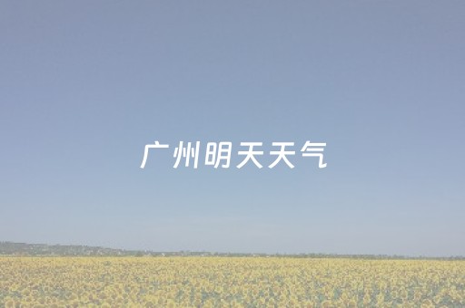 广州明天天气（广州明天天气预报详情）