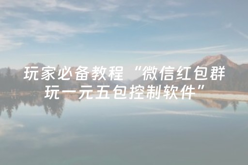 玩家必备教程“微信红包群玩一元五包控制软件”（详细透视教程）-哔哩哔哩