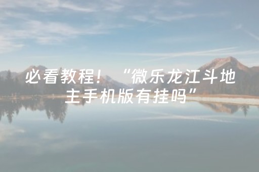 今日实测“微乐跑得快专用神器”（详细透视教程）-哔哩哔哩