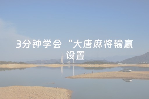 3分钟学会“大唐麻将输赢设置（专用辅牌神器免安装）