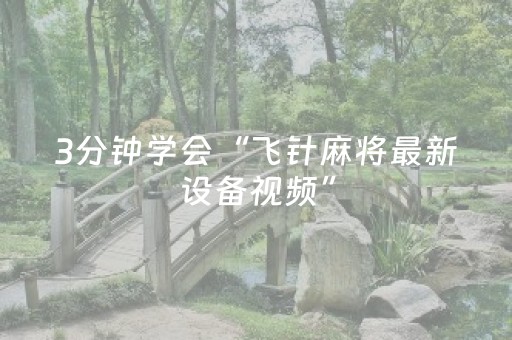 3分钟学会“飞针麻将最新设备视频”（详细透视教程）-哔哩哔哩