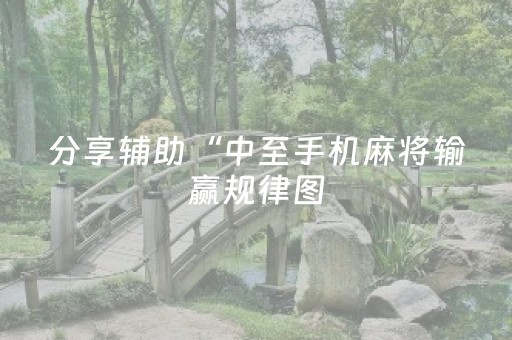 分享辅助“中至手机麻将输赢规律图（助赢神器通用版）