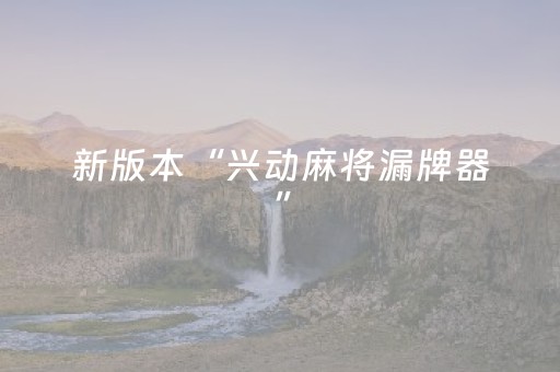 新版本“兴动麻将漏牌器”（详细透视教程）-哔哩哔哩