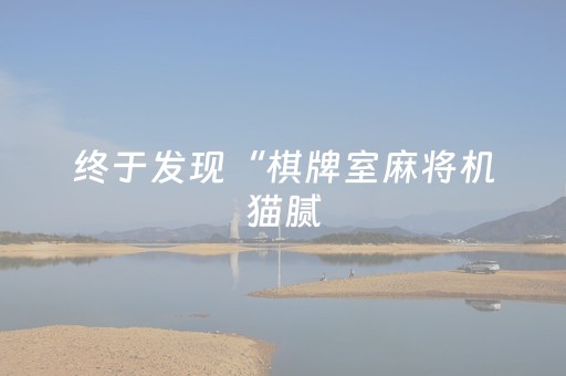 终于发现“棋牌室麻将机猫腻（助赢神器通用版）