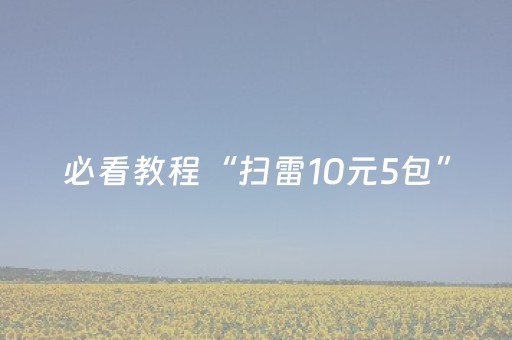 必看教程“扫雷10元5包”（详细透视教程）-哔哩哔哩