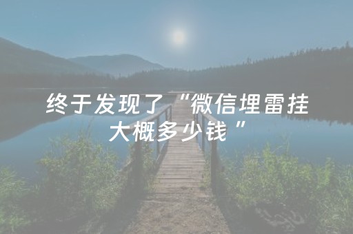 终于发现了“微信埋雷挂大概多少钱 ”（详细透视教程）-哔哩哔哩