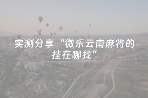 实测分享“微信微乐麻将控牌器”（详细开挂教程）-哔哩哔哩