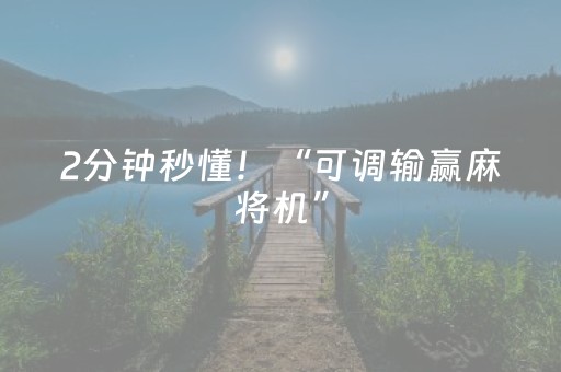 2分钟秒懂！“可调输赢麻将机”（详细透视教程）-哔哩哔哩