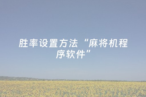 胜率设置方法“麻将机程序软件”（详细透视教程）-哔哩哔哩