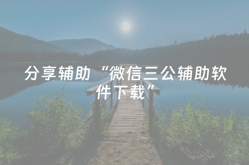 分享辅助“微信三公辅助软件下载”（详细透视教程）-哔哩哔哩