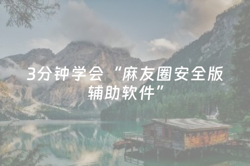 3分钟学会“麻友圈安全版辅助软件”（详细透视教程）-哔哩哔哩