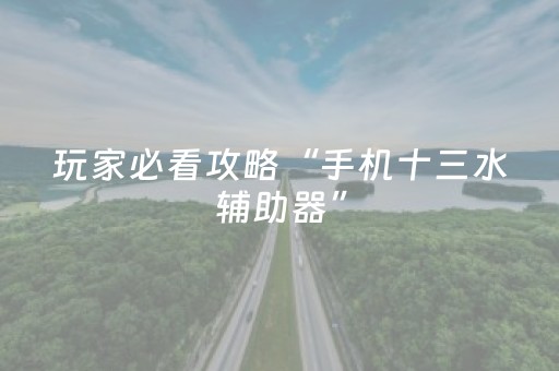 玩家必看攻略“手机十三水辅助器”（详细透视教程）-哔哩哔哩